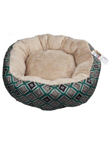 Στρογγυλο Κρεβατι Σκυλου-Γατας Πράσινο 40,6 x 40,6 x 16,5 cm