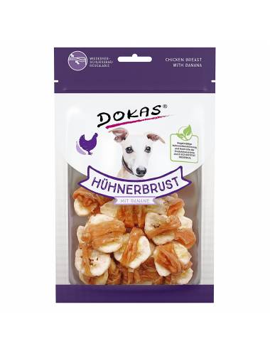 Dokas Dog Snack Στήθος Κοτόπουλου με Μπανάνα(70gr)