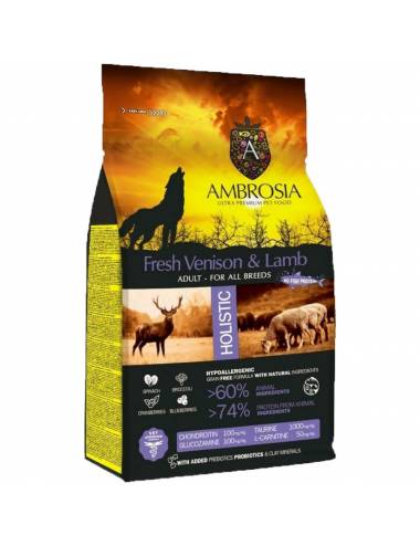Ambrosia Fresh Venison and Lamb for Adult dogs