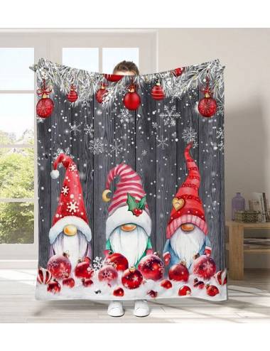 Κουβέρτα Γκρί Xmas 3 Νάνοι...