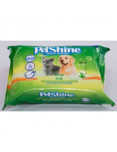 PetShine Υγρά Μαντηλάκια Καθαρισμού με Chlorhexidine